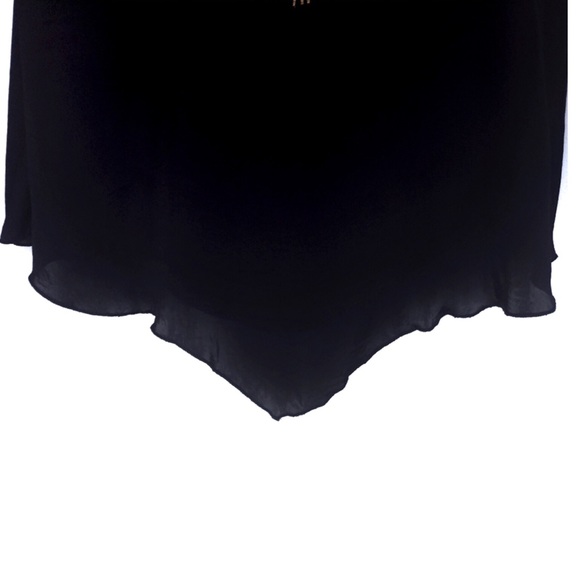 NEW Black Satin Spaghetti Strap Top+Gold Necklace - Picture 6 of 8